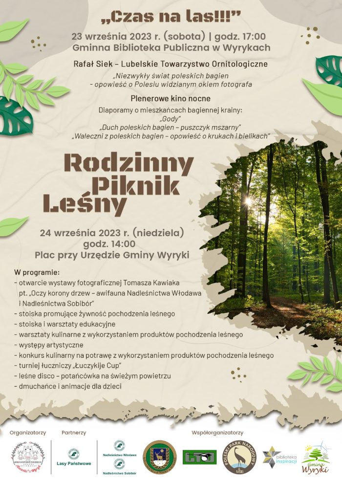 Plakat Rodzinny Piknik Leśny 2023 - Grafika ozdobna