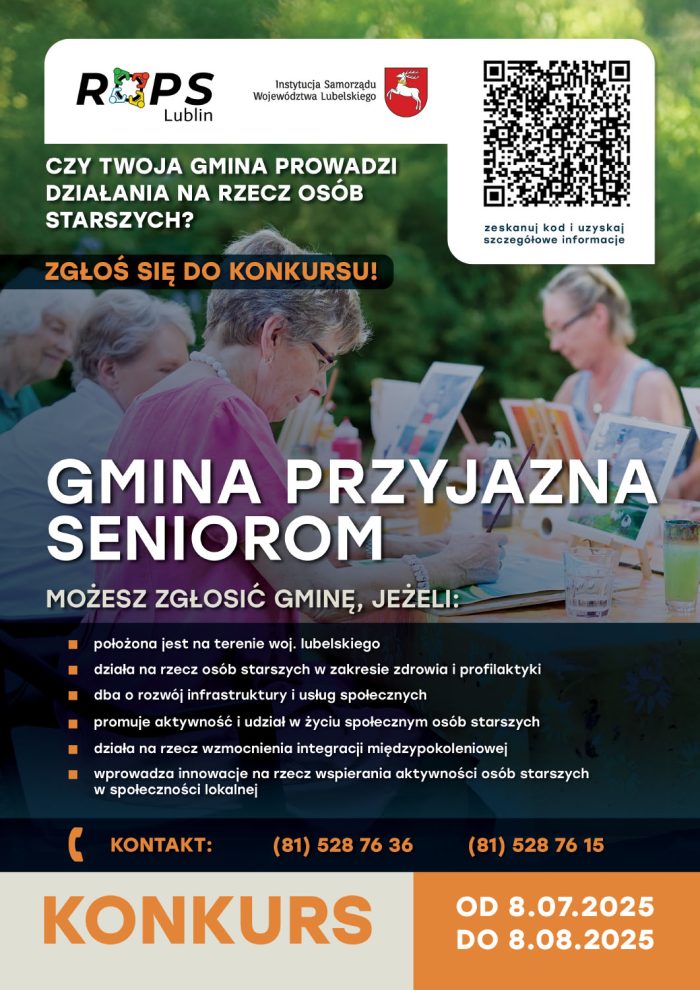 Miniaturka artykułu Konkursy Gmina przyjazna Seniorom i Aktywny Senior czekają na zgłoszenia