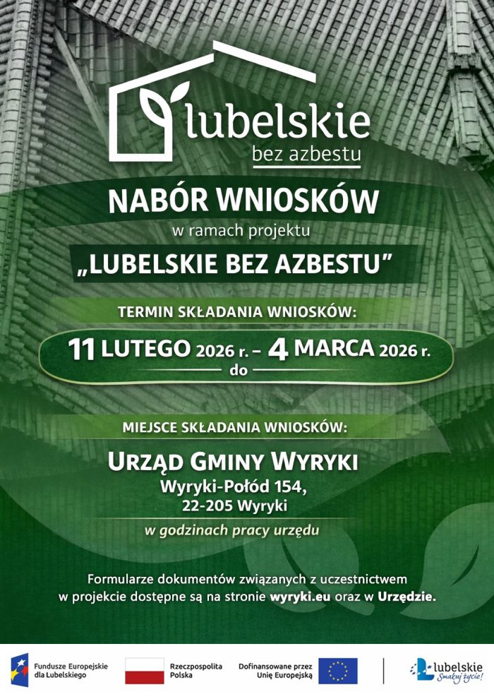 Miniaturka artykułu Nabór wniosków w ramach projektu „Lubelskie bez azbestu”