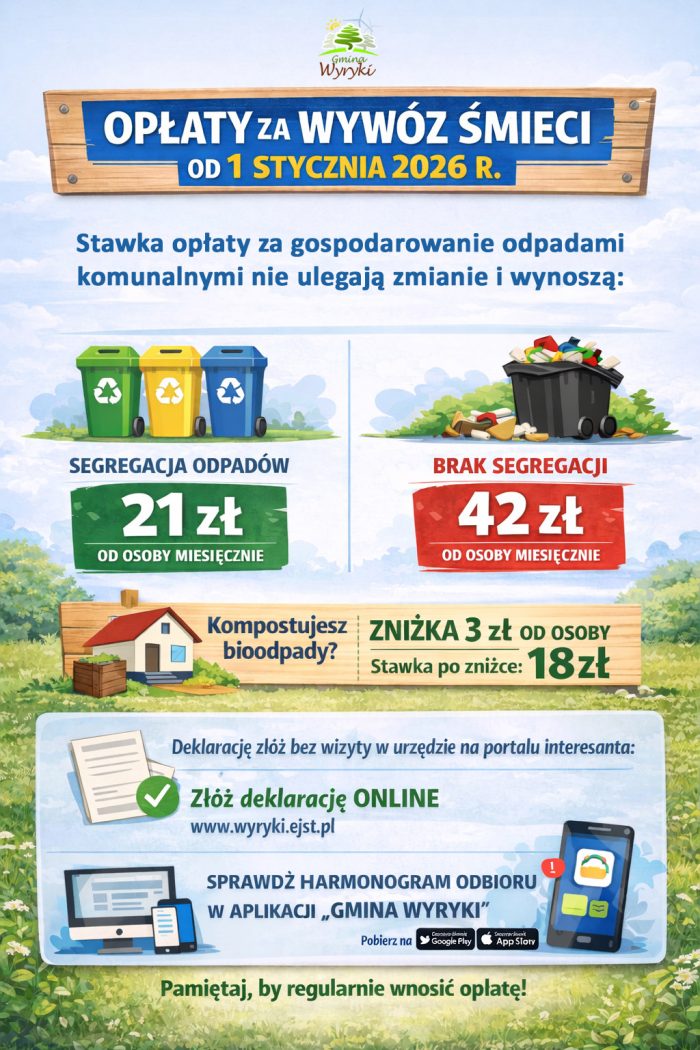 Miniaturka artykułu Opłaty za gospodarowanie odpadami komunalnymi w 2026 roku
