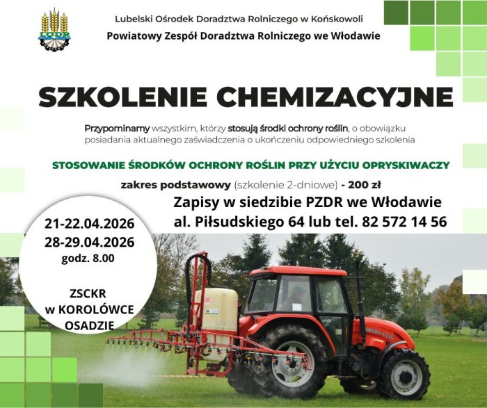 Miniaturka artykułu Szkolenia chemizacyjne dla rolników – kwiecień 2026
