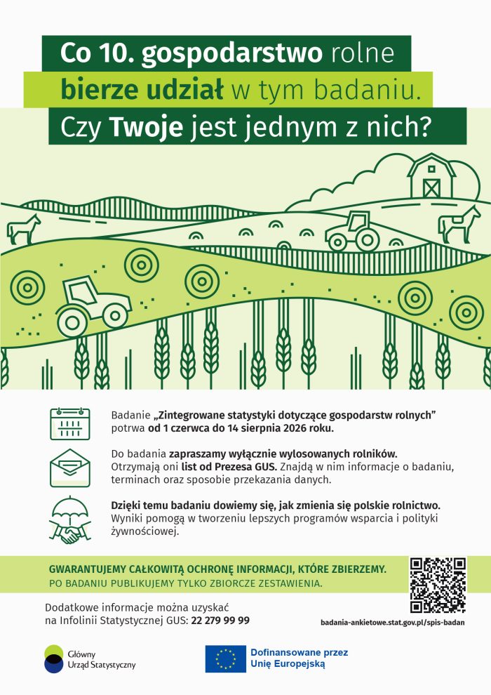 Miniaturka artykułu Rusza „Zintegrowane statystyki dotyczące gospodarstw rolnych”